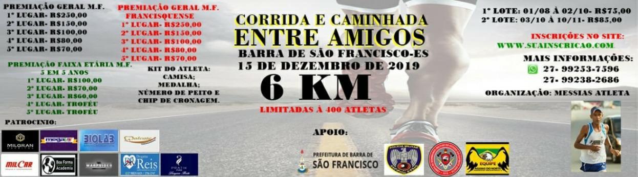 CORRIDA E CAMINHADA ENTRE AMIGOS 2019